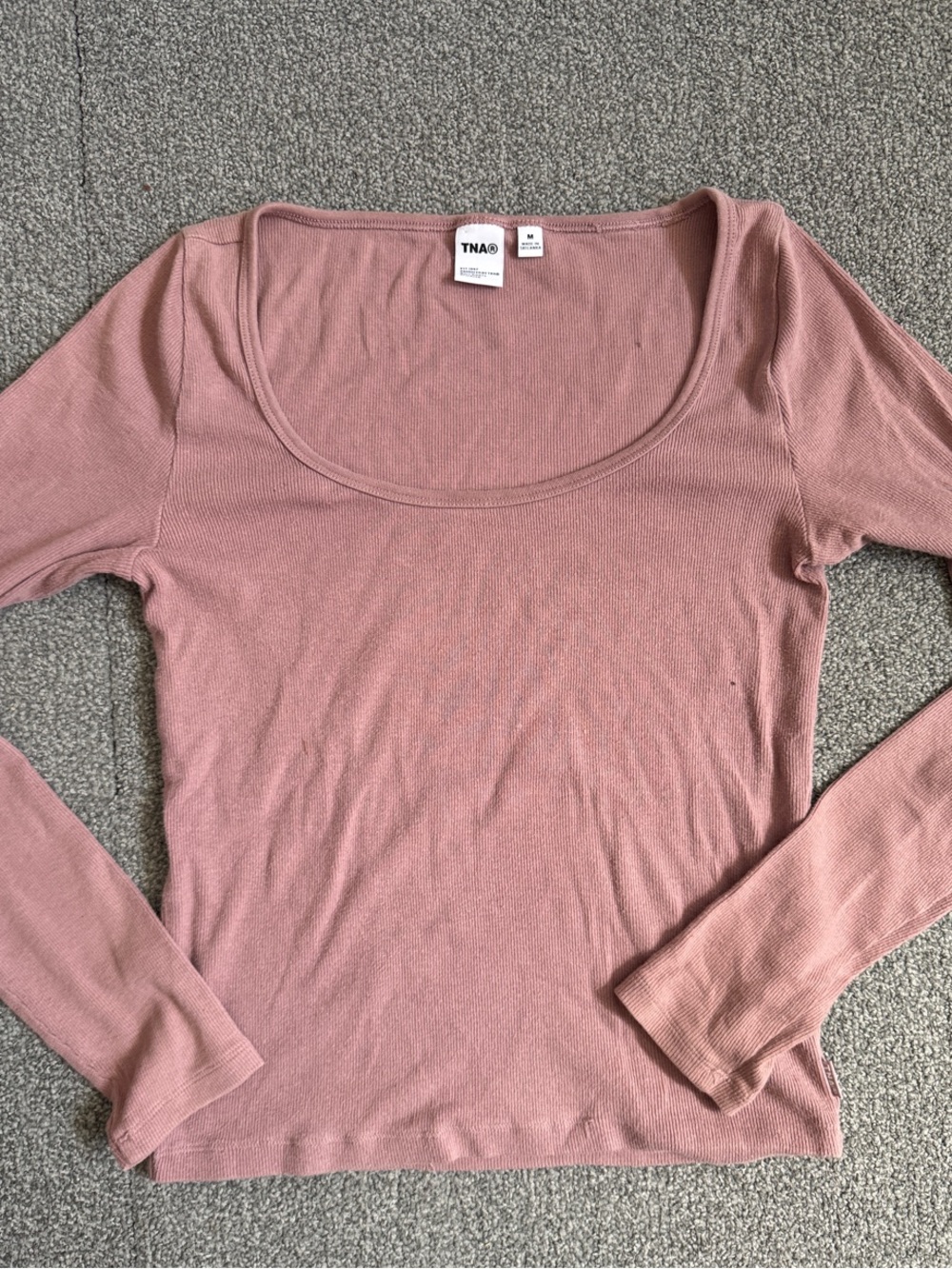 TNA Long Sleeve Scoop Neck Top - Rose